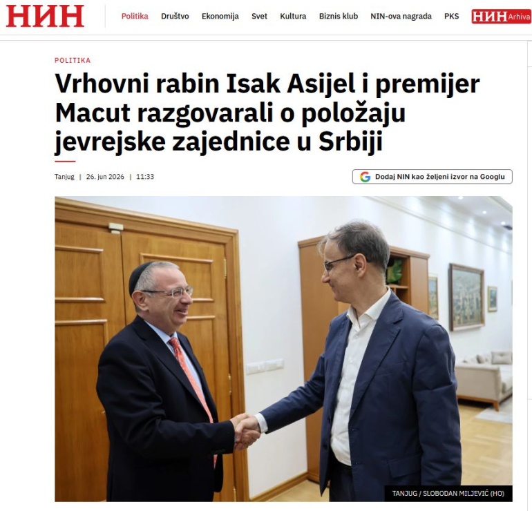 Rabin Isak Asiel na sastanku sa premijerom Macutom